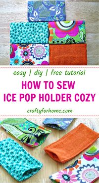 An easy to follow tutorial on how to make a freezie ice pop holder cozy to keep kid’s hand warm when they are enjoying their favorite cool treat. #icepopholder