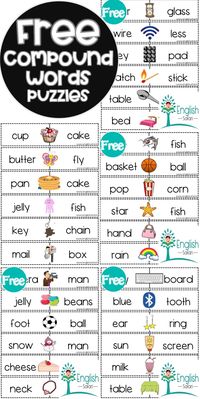 compound words puzzles for kindergarten and first grade