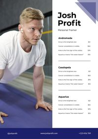 Professional Profit Personal Trainer Price List