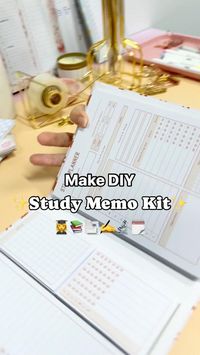 DIY Study Memo Kit ✨👩‍🎓📚 I’m in my crafting era!! 💃💕 Hope this inspires you to make your own planners and stationaries!! The planner templates are ready to download or further edit on Planify Pro! Feel free to further customize your design ✨ If you’re a seller, you can use all templates, patterns, stickers and more commercially with the Business Plan ✅ Unlimited downloads, make as much as you wish, you can unsubscribe any time 💖 Have fun!!