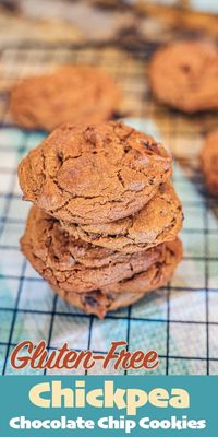 Decadent Chickpea Cookies, loaded with creamy chocolate chips. These soft cookies are not only delicious but are also gluten-free! With simple ingredients like chickpeas, peanut butter, and pure maple syrup, they're the perfect guilt-free snacking option!