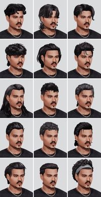 links to 15 maxis-match masc hairs #thesims4 #sims4cc #sims4ccfinds #ts4cc ✰★✰