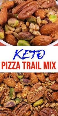 Keto Trail Mix - BEST Low Carb Pizza Trail Mix Recipe – Easy Ketogenic Diet Ideas! Low carb #pizza trail mix loved by all - easy keto recipes - keto nuts that are quick & simple. Healthy trail mix - gluten free, sugar free. Check out these trail mix - crunchy keto sweet & salty. Great breakfast, easy snacks on the go or desserts. Better than candied pecans & nuts. Great for parties (birthday, bridal shower). #keto #ketodesserts #lowcarb