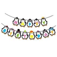 Return Policy Fast Delivery Trusted seller Cute Penguin Happy Birthday Banner, Penguin Birthday Party Decorations, Boy Girl Baby Shower Cartoon Animal Theme Supplies Garland, Winter Onederland Kids 1st First Bday Decor Product Description Paper ?Perfect Birthday Banner: You will receive a lovely "Happy Birthday" banner, each letter size is about : 5.9 x 7.08inch. The design is exquisite which can help you light up your birthday party, leaving you a good memory and deep impression. ?Cute Penguin Party Supplies: Each ornament in this birthday party supplies is designed with different shapes of penguins, bright colors and rich styles. Will spice up your party and live up the atmosp of your party. ?Easy Installation : Package come with plastic needle and ribbon, easy to assemble. You can easil