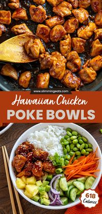 Indulge in the ultimate tropical feast with our Hawaiian Chicken Poke Bowl recipe! Enjoy tender sticky glazed chicken, fluffy rice, and a vibrant array of fresh vegetables with a drizzle of spicy mayo