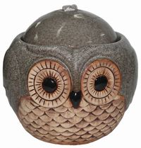 Grey Ceramic Owl Table Top Water Feature W170mm £24.99