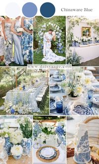 Chinaware Blue Wedding Color Theme Idea