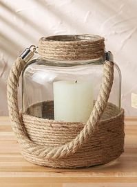 La lanterne verre et jute | Simons Maison | Bougies Décoratives, Parfumées et Chandelles en ligne | Simons