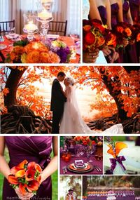 Fall wedding Purple and orange (JR this is pretty)