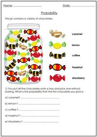 Probability Math activities and worksheets for homeschool or classroom.