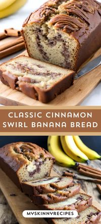 Indulge in the ultimate comfort treat with this Classic Cinnamon Swirl Banana Bread 🍌✨ Perfectly moist, with a delightful swirl of cinnamon sugar throughout! Easy to make and even easier to enjoy. #Classic Cinnamon Swirl Banana Bread#bananabread #cinnamonswirl #homemade #baking 🍞😋