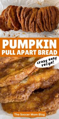 Flaky biscuits layered with pumpkin pie filling — need we say more? Enjoy this quick recipe as breakfast, dessert, or a snack! This pumpkin pie pull-apart bread is a delicious and easy fall treat!