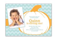 {Quinn} Little Pumpkin Birthday Party Invitation 1st by digibuddhaPaperie, $18.00  https://www.etsy.com/listing/83413094/little-pumpkin-birthday-party-invitation