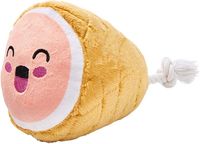 Pearhead Pet M.C. Hammy Plush and Rope Squeaker Dog Toy, Thanksgiving Fall Holid