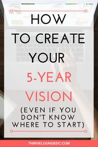 How To Create Your 5-Year Vision (even when you don't know where to start)