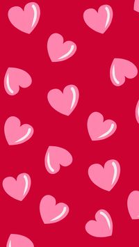 Red and pink heart wallpaper for iPhone lockscreen