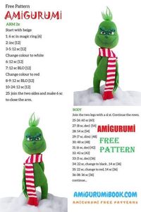 Christmas Grouch Amigurumi Free Pattern - Amigurumibook.com