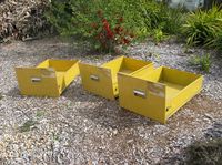 third and last painted file cabinet to garden planter sungold yellow, container gardening, gardening, repurposing upcycling