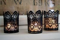 Black Lace Votives | 30 DIY Lace Projects