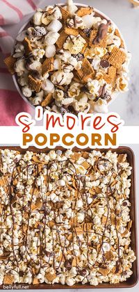 Take movie night up a notch with this easy and delicious S’mores Popcorn. The kids will have fun making it and even more fun eating it!