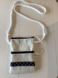 Sailcloth bag hipster crossbody purse tote handbag hands free shoulder gift sailor zip pocket upcycled by Sailknot on Etsy