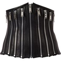 Christian Dada Zipped Waist Corset (2,090 AED) ❤ liked on Polyvore featuring corsets, black and christian dada