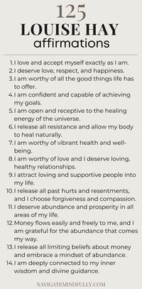 Louise Hay Affirmations: 125 Positive Mantras To Repeat Daily