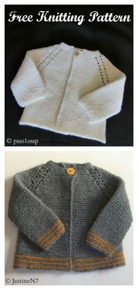 Top Down Garter Stitch Baby Jacket Free Knitting Pattern#freeknittingpattern  #knittingsweaters  #knittingforbaby  #easyknittingpatterns