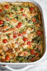 One-pan meal lovers unite, this orzo tuscan chicken bake is an easy dump-and-bake recipe that takes just 5 minutes to throw together.