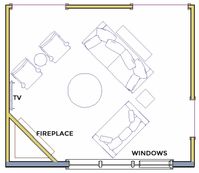 Learn to make the best use of your space with these furniture arrangement tips and living room layouts...even if it has a fireplace and a TV.