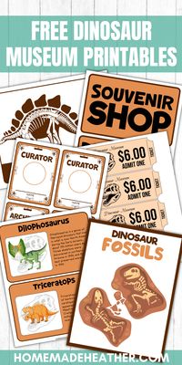 These free Dinosaur Museum Printables are perfect for keeping the kids busy!  Print these dinosaur designs for hours of creative fun.