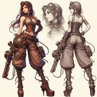 Steampunk girl, Alberto Geneletti