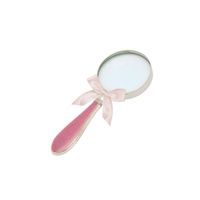 Pink magnifying glass with bow safari app icon