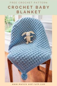 Easy Crochet Baby Blanket (The Barclay Baby Blanket) - Maisie and Ruth