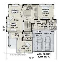 Modern Farmhouse Plan: 2,679 Square Feet, 4 Bedrooms, 3.5 Bathrooms - 8318-00351