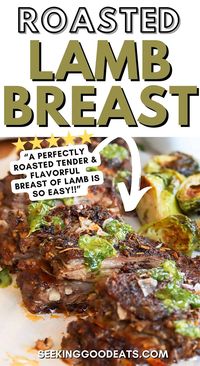 Roasted lamb breast is mouthwateringly tender, flavorful, and EASY to make. Only a few simple ingredients and steps and you're on your way to a delicious breast of lamb cooked to perfection.