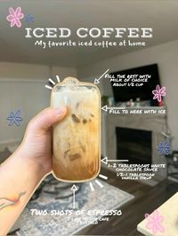 My favorite coffee of all time! Cheap, quick and no need to buy it everyday!    #icedcoffeeproteinshake #icedwhitechocolatemocha #icedcoffeerecipes #coffee #iced #milk #everyday #haileymayfield