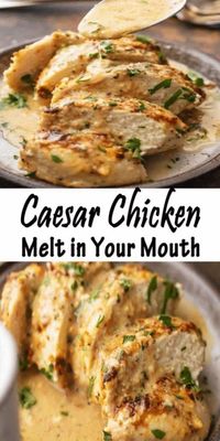 Baked Caesar Chicken - Delishtasty.com