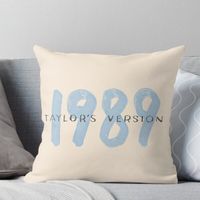 Super soft and durable 100% spun polyester Throw pillow with double-sided print. Cover and filled options. Design inspired by album fonts from Taylor Swift