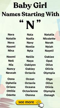 Noble baby girl names starting with N. Great names for your baby girl.  #BabyNames  #NNames