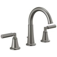 Two Handle Widespread Bathroom Faucet in Black Stainless 35548LF-KSMPU | Delta Faucet