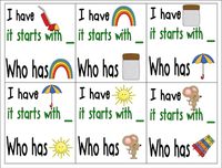 I have, who has alphabet and sounds freebie activity by Inspired by Kindergarten