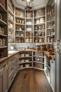 Transforming your kitchen pantry into a farmhouse-style haven isn't just about utility but creating a space that exudes charm and warmth. Imagine the elegance #pantrystorageideas