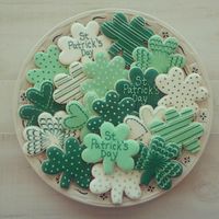 Shamrock cookies for St Patrick