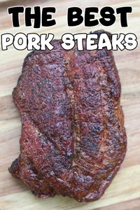 Buy a whole pork butt, slice it into thick steaks. Season with salt, pepper, and granulated garlic. Grill these over direct heat and mop with a tangy, acidic mop sauce. Take off the grill at ~185F and rest for 5-10 minutes. You'll have some of the most flavorful pork steaks you'll ever eat. #porksteak