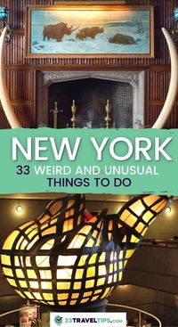 New York: 33 Weird and Unusual Things to do. If you’re looking to get off the beaten path in one of the most cosmopolitan cities in the world, then you’re in for a spectacular treat. Check out these 33 unusual activities in New York. Unusual Things to do in New York | Unusual Things to do in New York City | Unusual Things to do in NYC | NYC Travel | New York Travel Guide | Things to do in New York City | Best Things to do in New York | Things to do in New York State | What to do in NYC