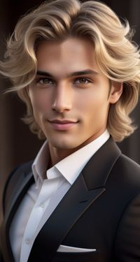 Young attractive man, photo of a man with blond hair, blond, handsome male face, masculine style, aesthetics