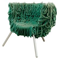 Verhelma chair by Fernando and Humberto Camapana for Edra, Green Rope, Aluminium