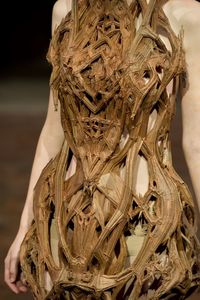 Iris Van Herpen with a 3d printed dress  it feels like it has been growing around her body for years, like ivy. beautiful