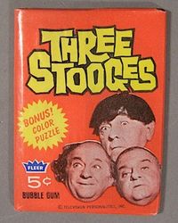 Three Stooges RARE Original Three Stooges Bubble Gum box and Unopened pack